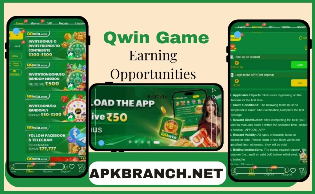 Qwin Game Earning Opportunitites